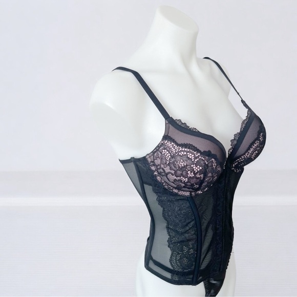 La Senza Black Lace Corset Bustier Top – Size S - Picture 5 of 12